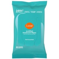 Lume Acidified Deodorant Wipes - Cool Cucumber - 45ct