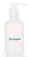 18 oz. Boston Round Bottle w/Pump Silkscreened Shampoo